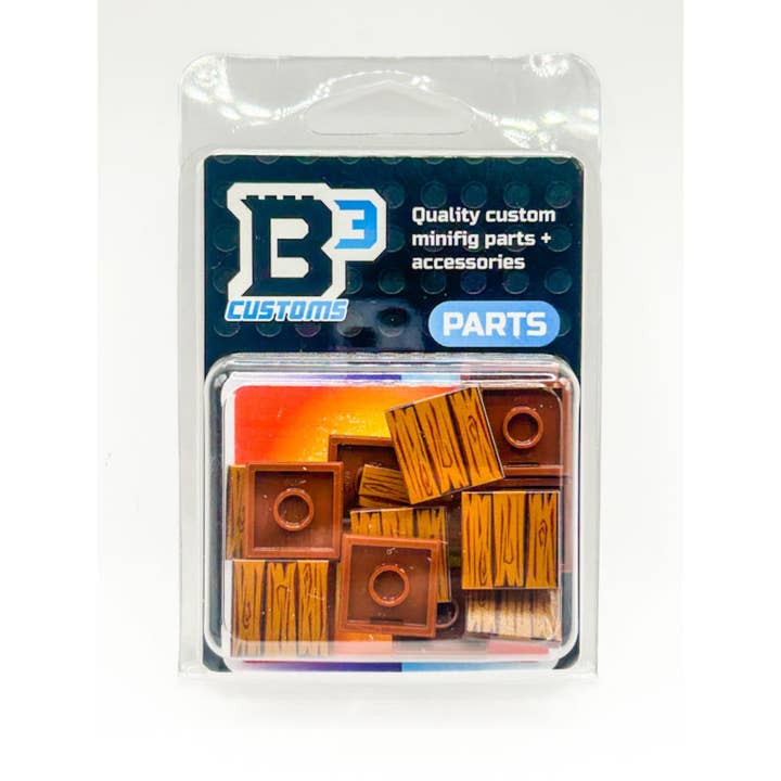 Dark Hardwood Tile Part Pack (20 Tiles) made with LEGO parts - B3 Customs for wholesale by B3 Customs