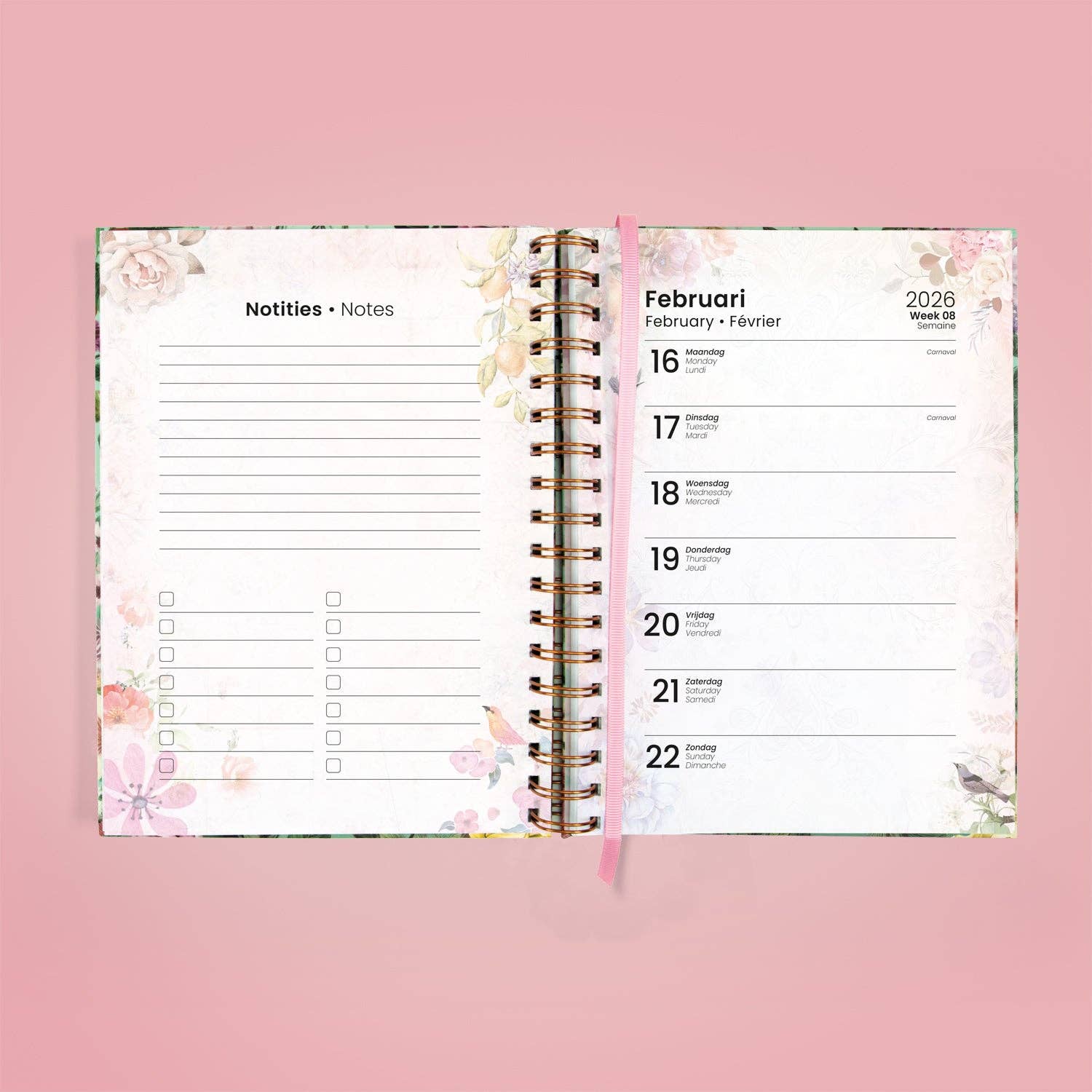 Melli Mello - Vente Agendas - Agenda du Bureau de la Prairie Menthe Infinie Mae 20262