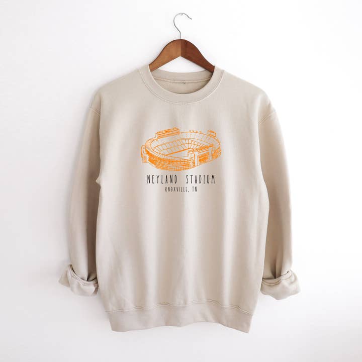 Hey Jude Graphic Tees – wholesale Sweatshirt med tryck - Unisex – Tennessee Neyland Stadium fotbollströja med rund hals