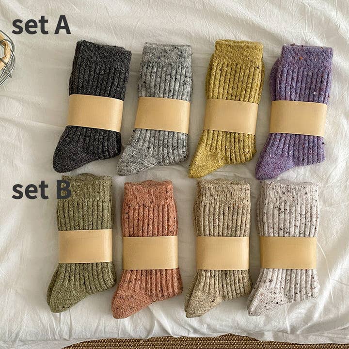 Funkyrel® Atzbranding Limited - Wholesale Socks - Women's - Rufia - 4 Paris Warm Wool-Blend Socks