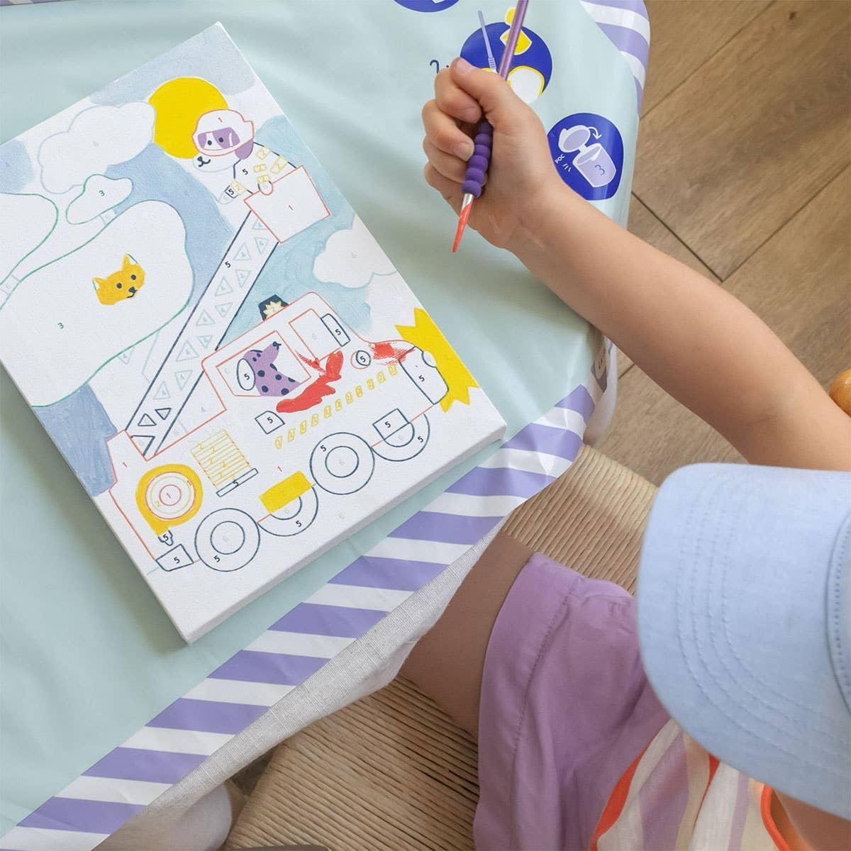 La Petite Épicerie - Wholesale DIY Craft Kit - Kids - Paint kit by number - Petit Pinceau Kids Wouf1