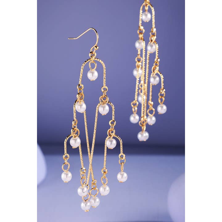 Urbanista - Wholesale Dangle earrings - Pearl Chandelier Earrings