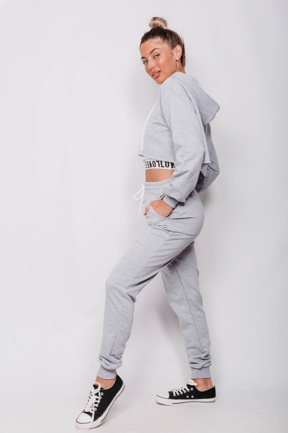 justyouroutfit – wholesale Lounge set – Women's – LOVE TOP CROP HOODIE AND JOGGER 3 PIECE SET9