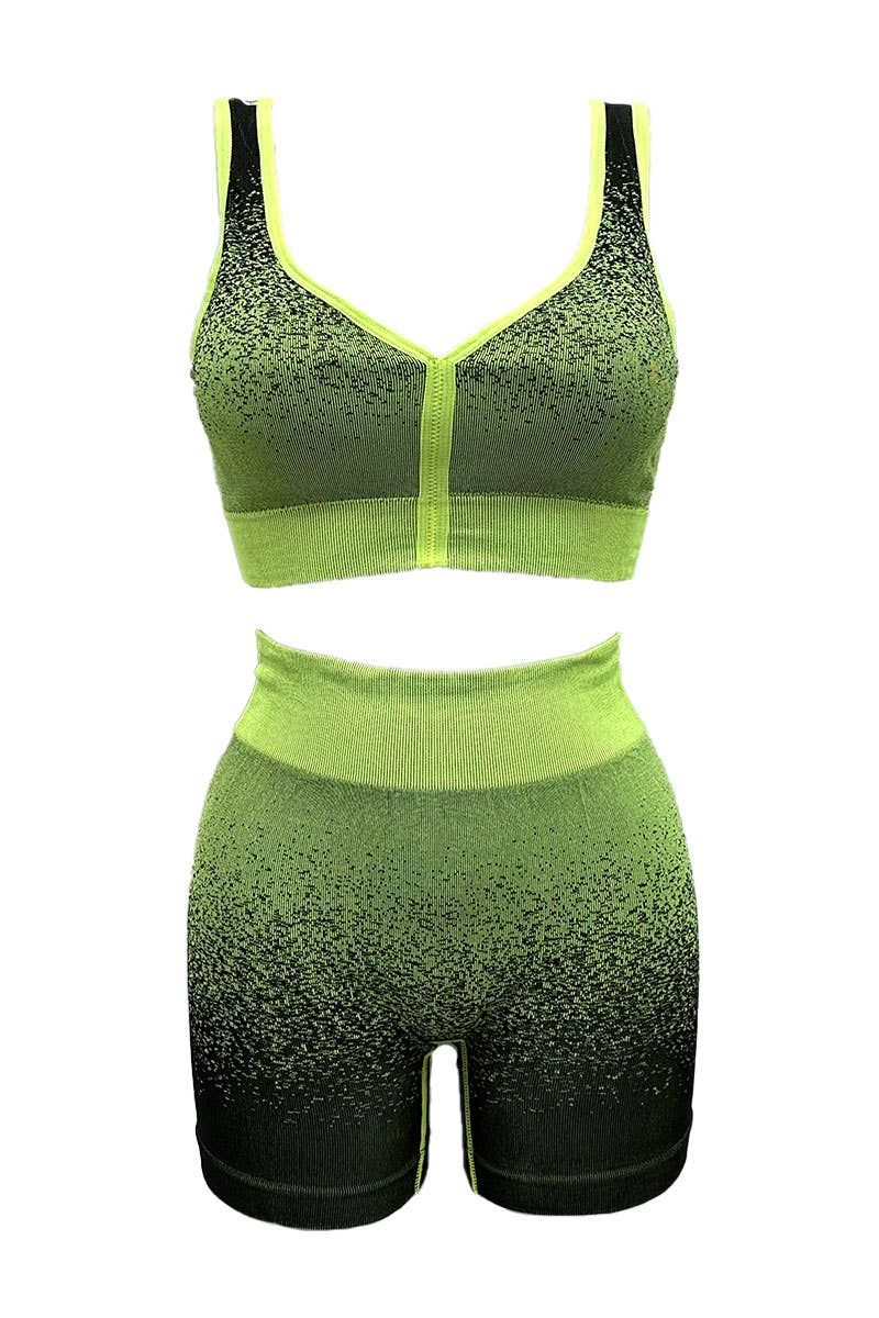 Assorted Bicolor Sport Comfort Bra + Cyclist Set/T33102 for wholesale on Faire8