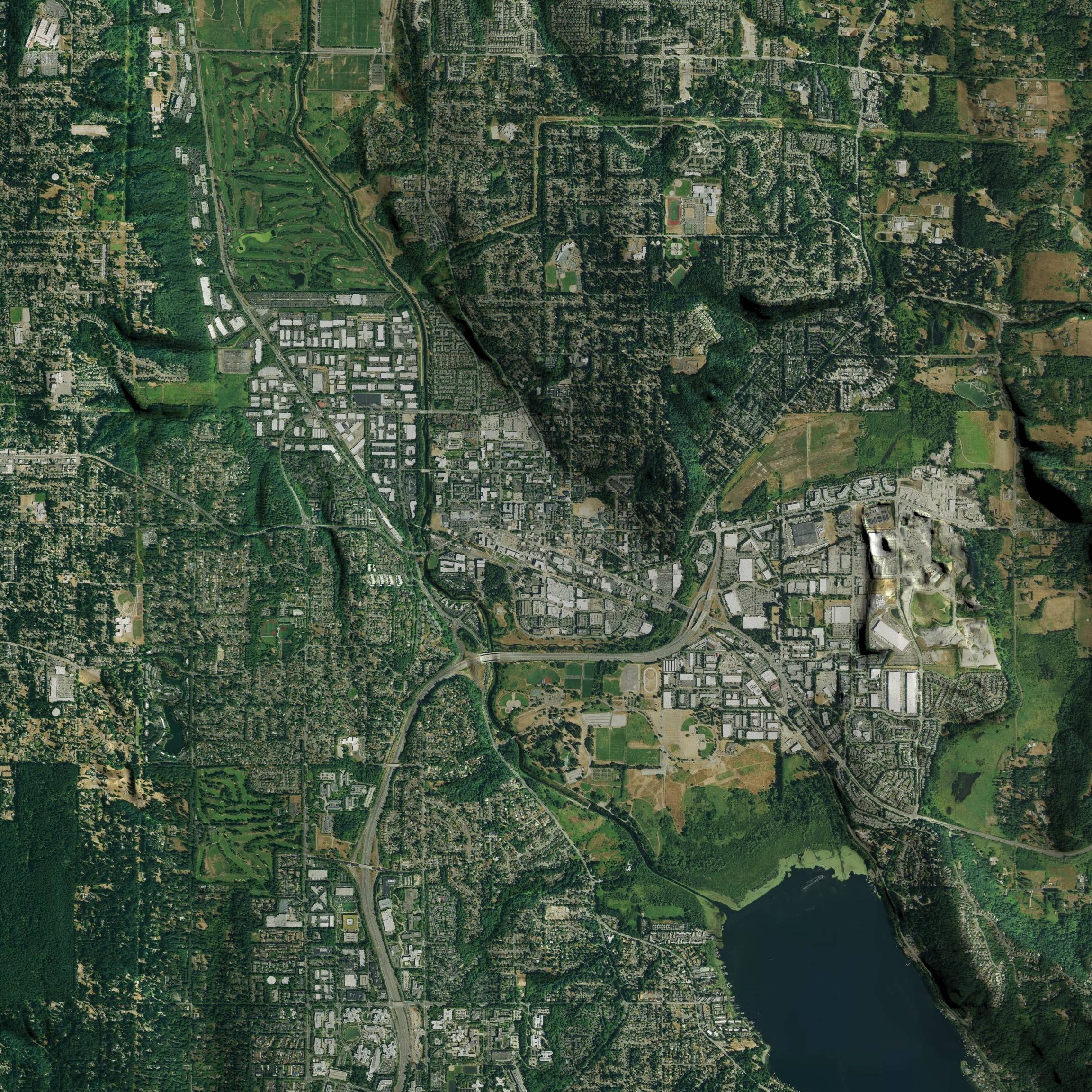 JACE.design - Wholesale Art Print - Redmond WA Map Print Satellite4