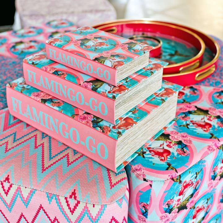 Febland - Wholesale Decorative Box - Flamingo-go Book Box Set