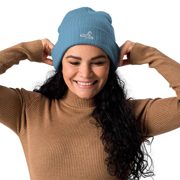 Kickback Club - Wholesale Beanie - Women's - Groovy Flower Ribbed Beanie5