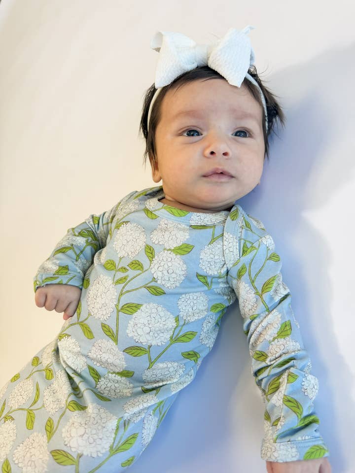 Hydrangeas Knotted Gown for wholesale by Goosies