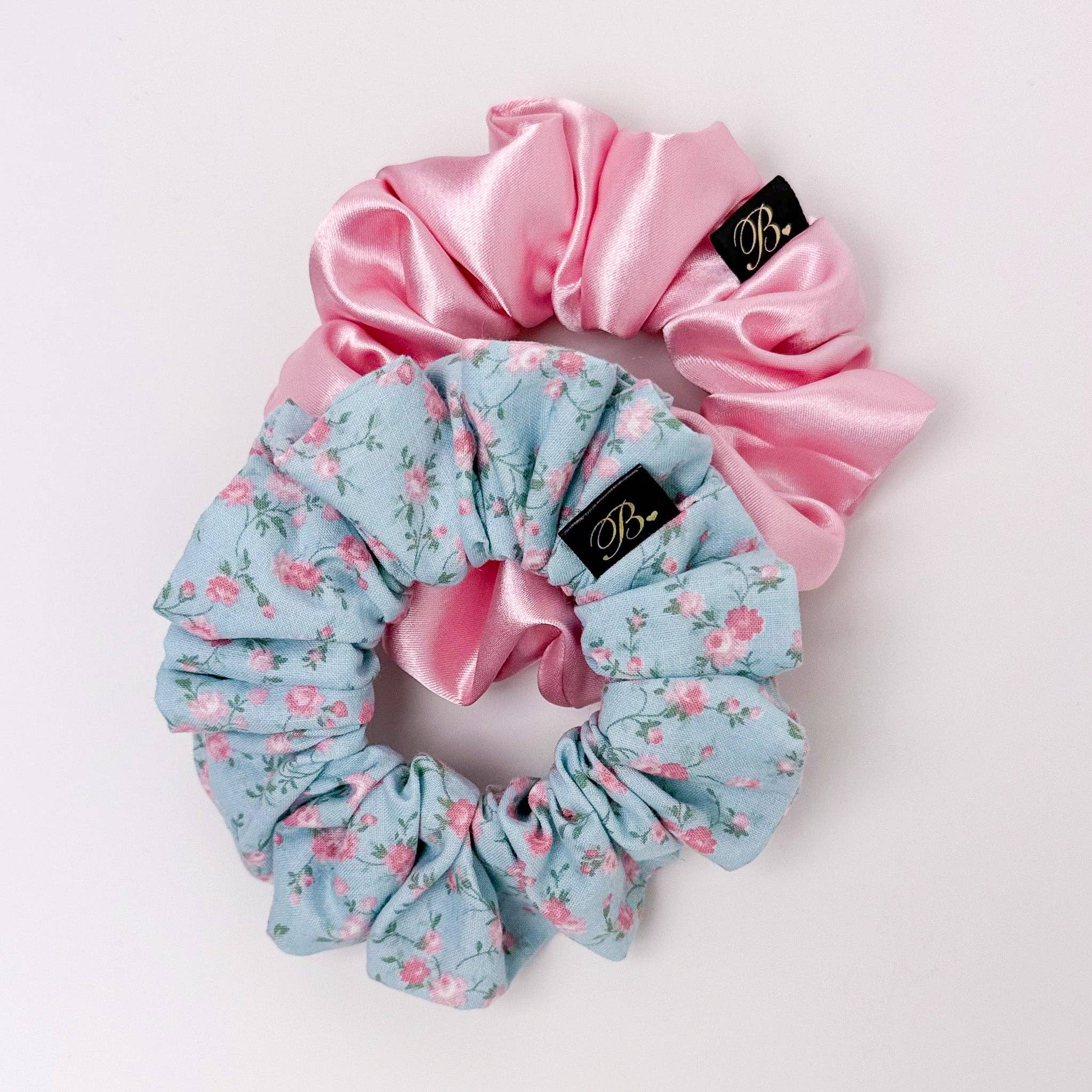 B. LUVV & CO. - Wholesale Scrunchie - Women's - Cotton Scrunchie in Rose Garden2