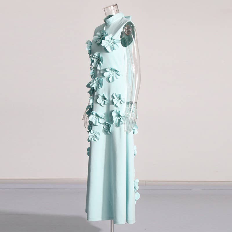 Sanyao Fashion – Engroshandel Kjole - Dame – SY165 Håndlavet 3D blomsterkjole - efterårs elegance7