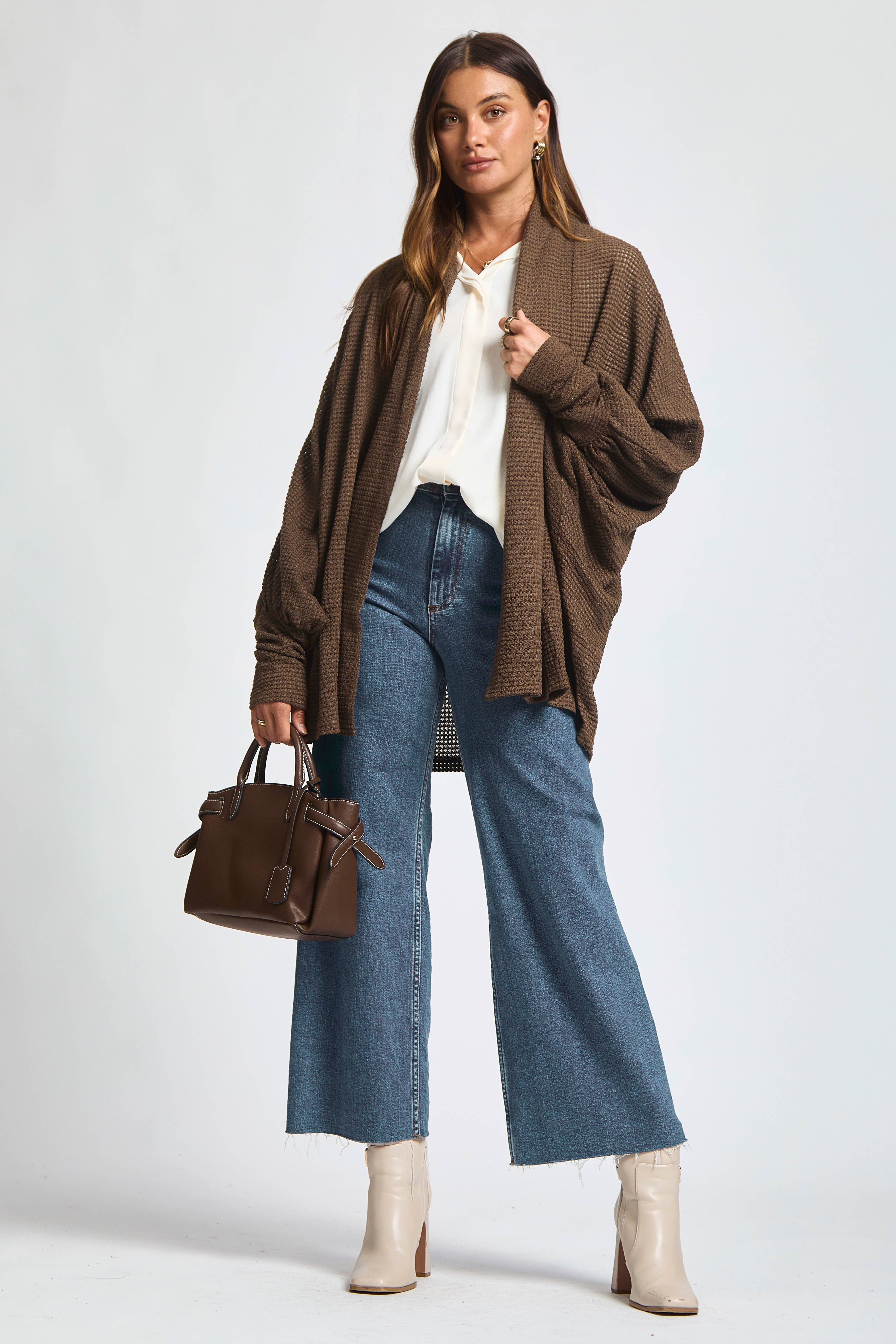 Dear Scarlett - Wholesale Cardigan - Women's - Crochet Knit Cardigan Batwing Sleeve16