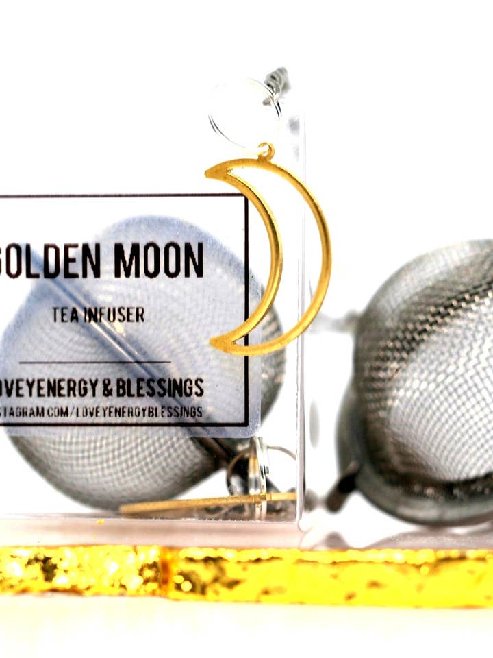 Golden Crescent Moon thee-ei, losse kruidenthee-ei voor wholesale door Loveyenergy & Blessings