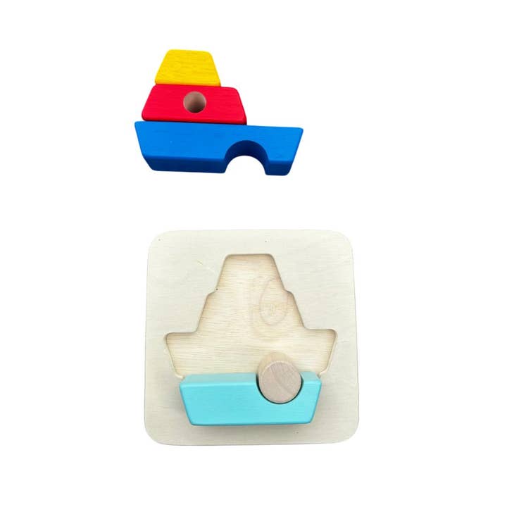 BASS&BASS - Wholesale Puzzle - Kids - 3D Wooden Puzzle Boat - Assemble & Stack4