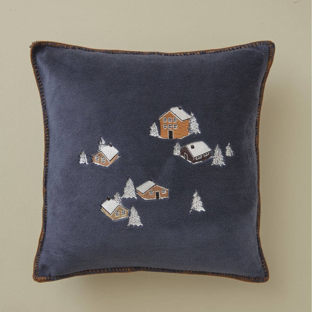 Sylvie Thiriez - Wholesale Throw Pillow Cover - Au coeur de la vallée polar cushion cover blue