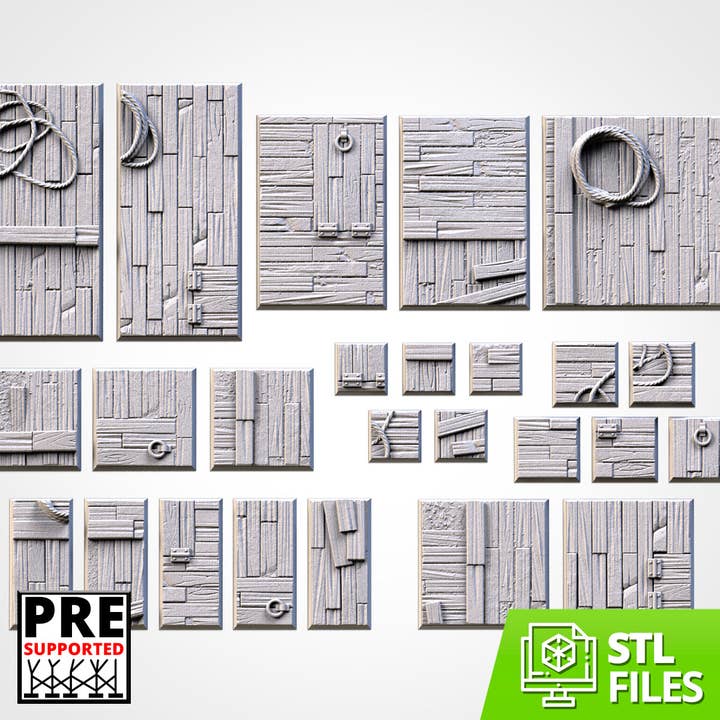 Wood textured bases for wholesale by Forg3d