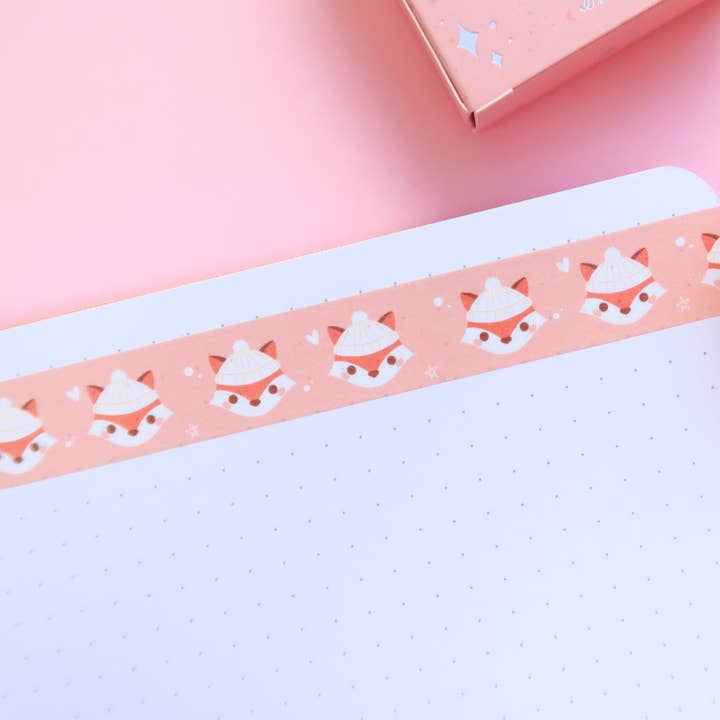 Peach Fox Washi Tape for wholesale by Lula Rocks