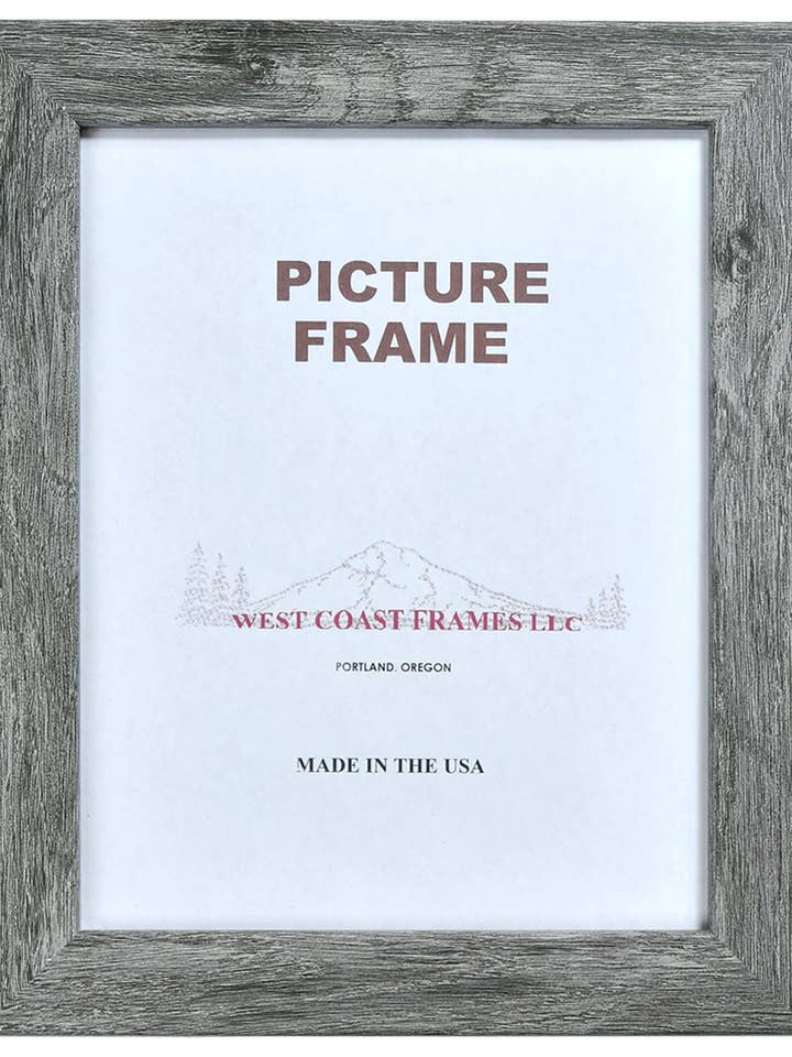 26030 - 1-1/2" Gray Rustic MDF Picture Frame 100% USA for wholesale by West Coast Frames LLC
