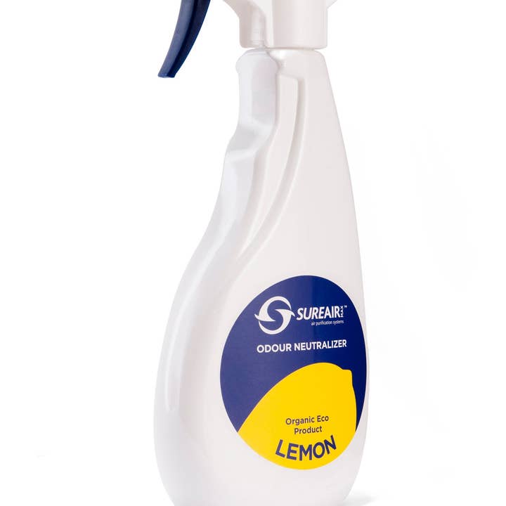 Wormganix Worm Castings - Vendita all'ingrosso Deodorante per ambienti - Deodorante per ambienti al limone Sureair - Spray neutralizzatore di odori da 500 ml
