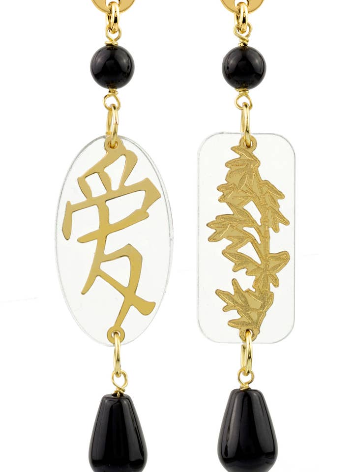 Boucles d'oreilles Amore Plexi Mini Transparent pour la vente par Lebole Maison