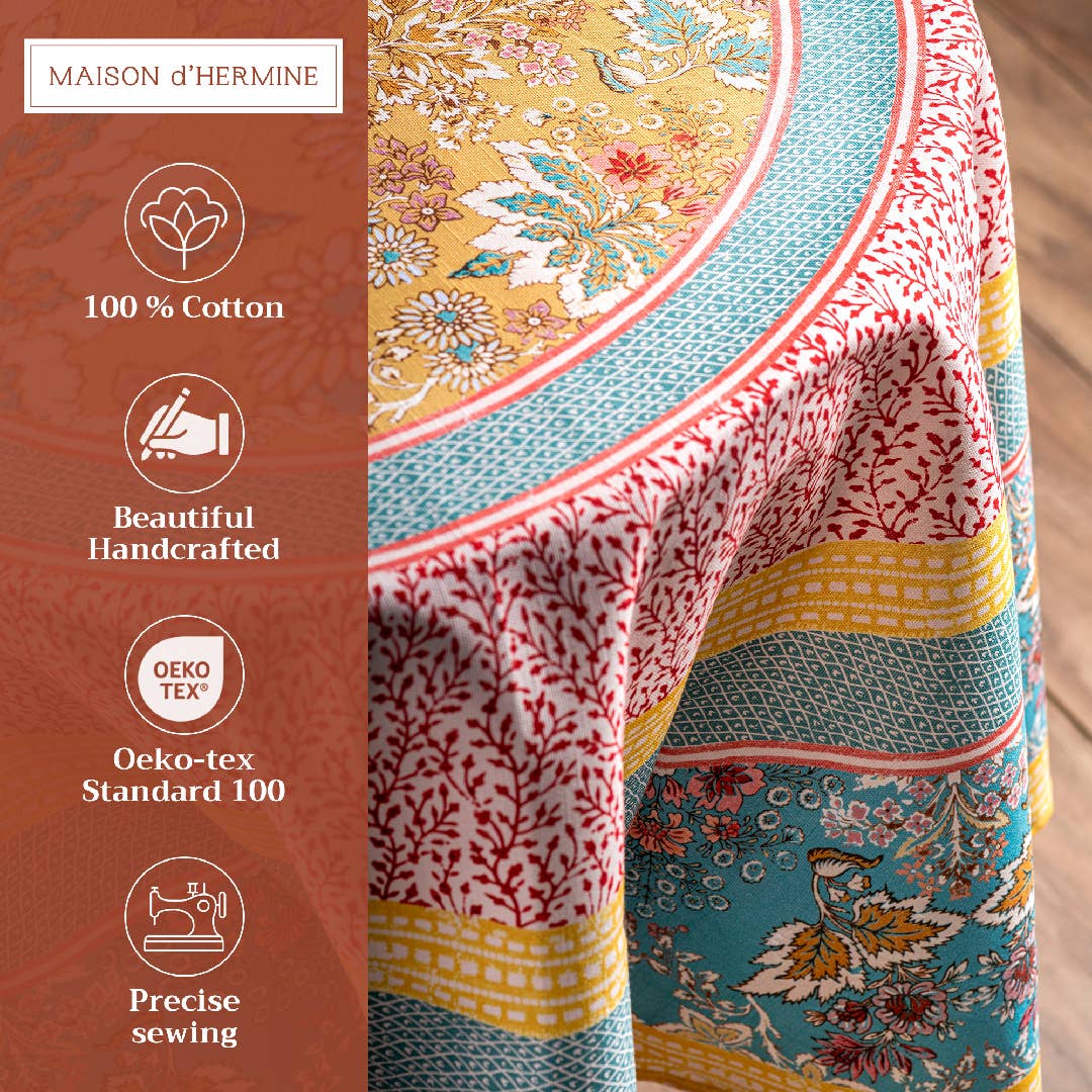 Maison d'Hermine - Design in Every Thread - Wholesale Tablecloth - Tablecloths 100% Cotton - 3 Shapes - Marquise7