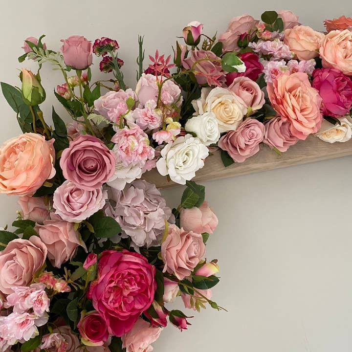 IVY CRUZ - Wholesale Bunting/Garland - Pink Flower Garland, Blush Pink Flower Garland, Pink Flower