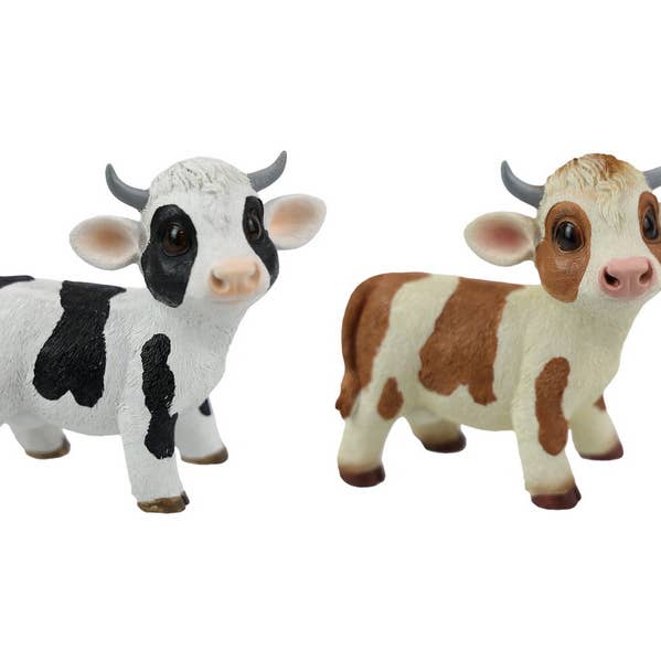 Cubby House by Malmar - Wholesale Decorative figurine - 14cm Standing Cute Spotted Cow 2 Asstd0