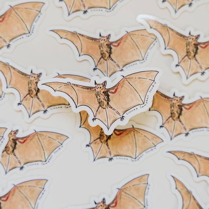 Brown Bat Sticker for wholesale by Linnea Campbell Studio