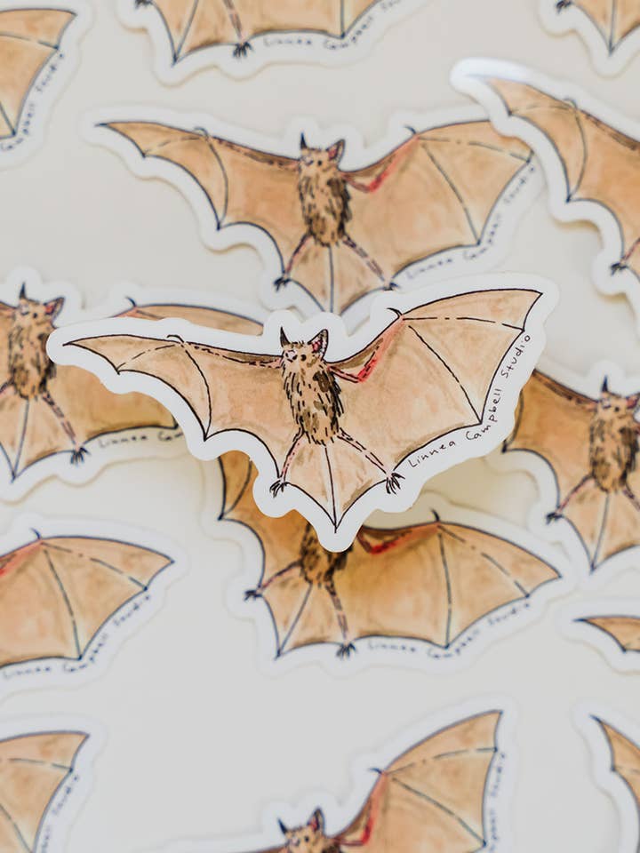 Brown Bat Sticker for wholesale by Linnea Campbell Studio