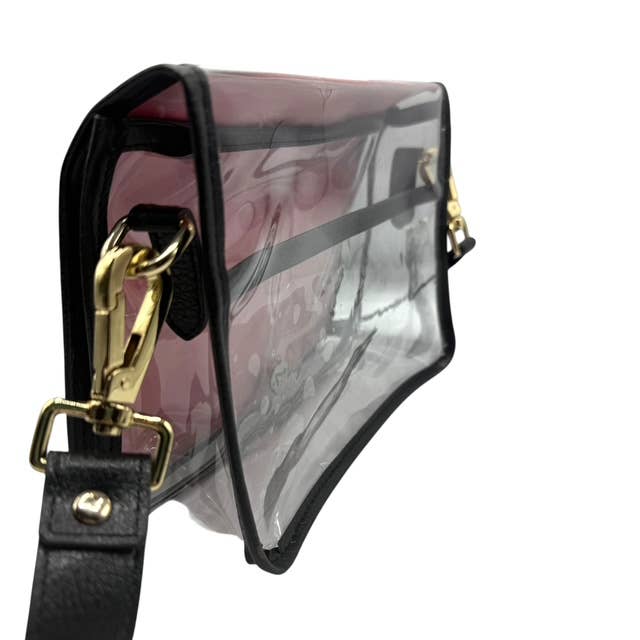 Garland – wholesale Crossbody bag – Women's – Red/White Clear Gameday Stadium Bag with Gold Bulldog1