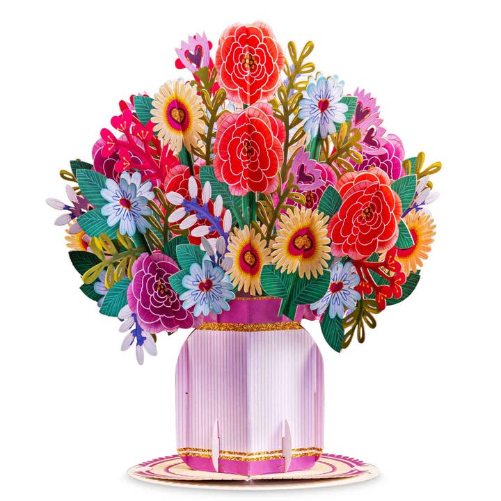 Bouquet de fleurs pop-up HugePop Harmony avec fleurs amovibles pour la vente par Paper Love