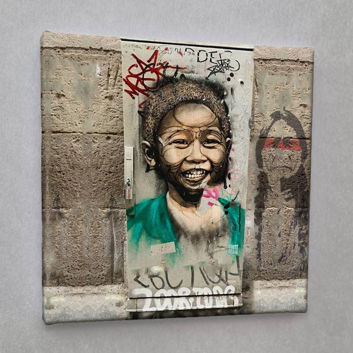 #01461 rapaz street art tela de arte por atacado de Eicie