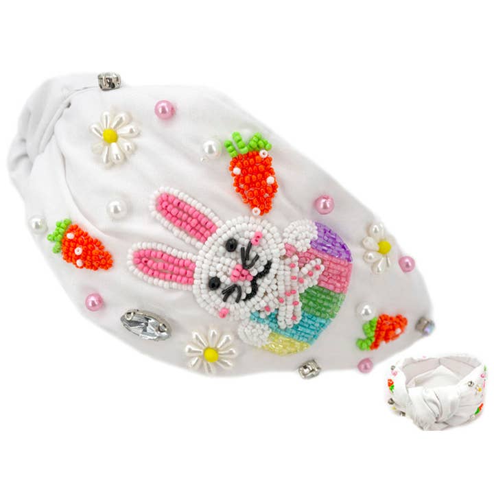 DIADEMA DE CONEJITO DE PASCUA CON ABALORIOS, 20 0428 para venta al por mayor de JOIA ACCESSORIES