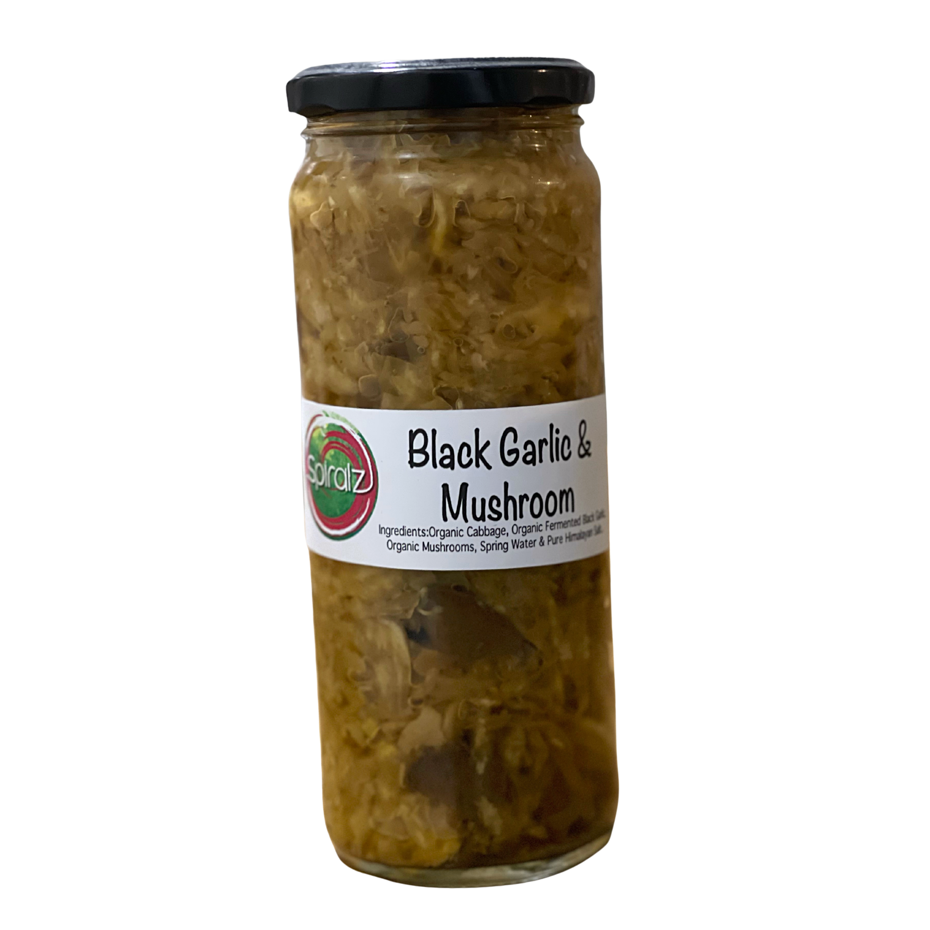 Spiralz Fermented Foods - Wholesale Pickled Vegetables - NEW Black Garlic & Mushroom Sauerkraut0