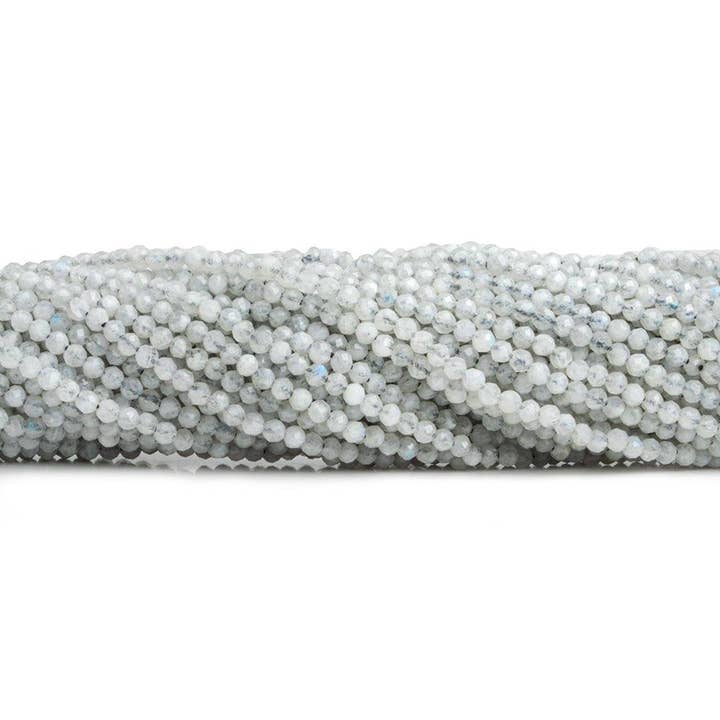 2mm Rainbow Moonstone Microfaceted Round Beads 12 inch 160 pieces for wholesale by The Bead Traders