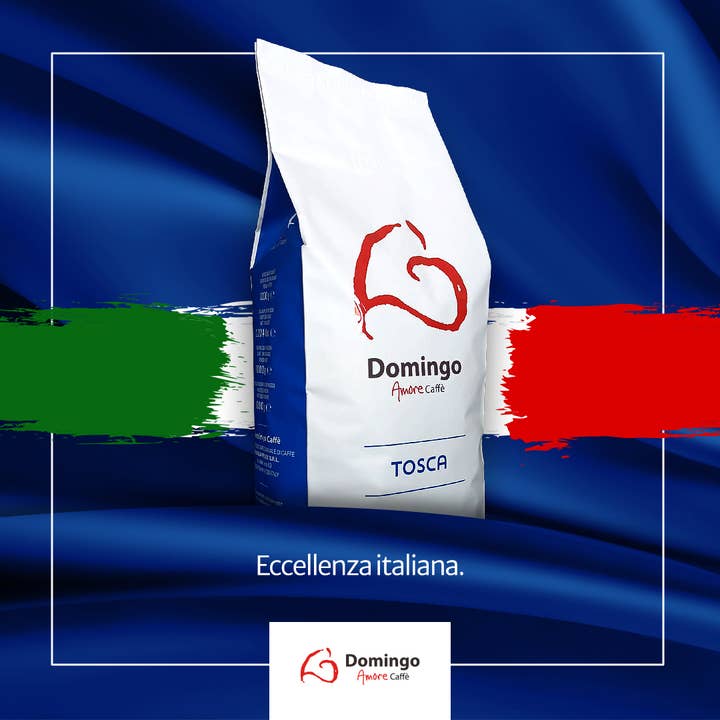 Domingo Caffè - Vendita all'ingrosso Caffè in grani - Tosca Espresso Italiano (Scatola contenente 6 Kg)1