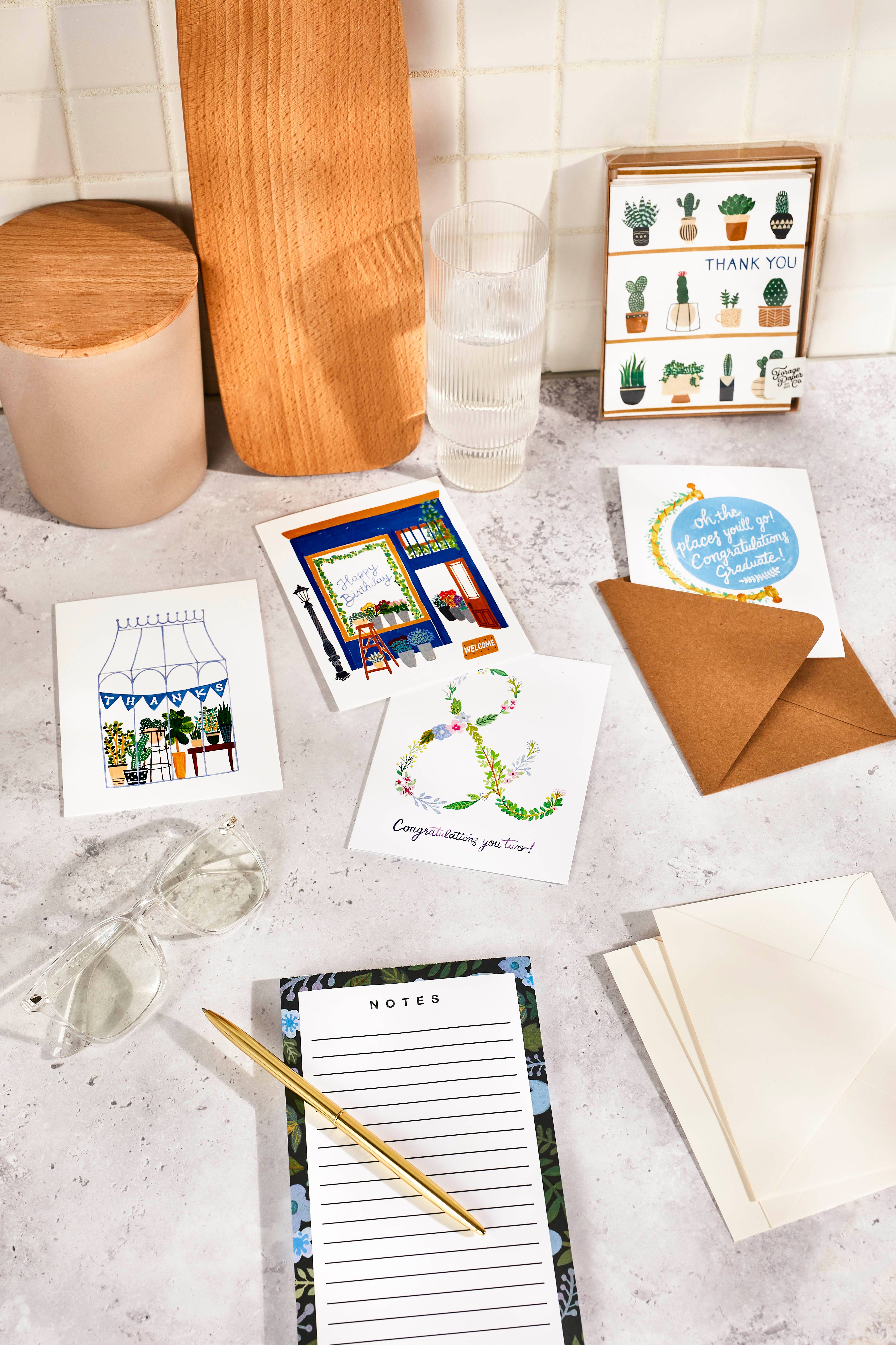 Forage Paper Co. - Wholesale Notepad - Floral Notes Notepad, Desk Pad, Office Stationery Floral1