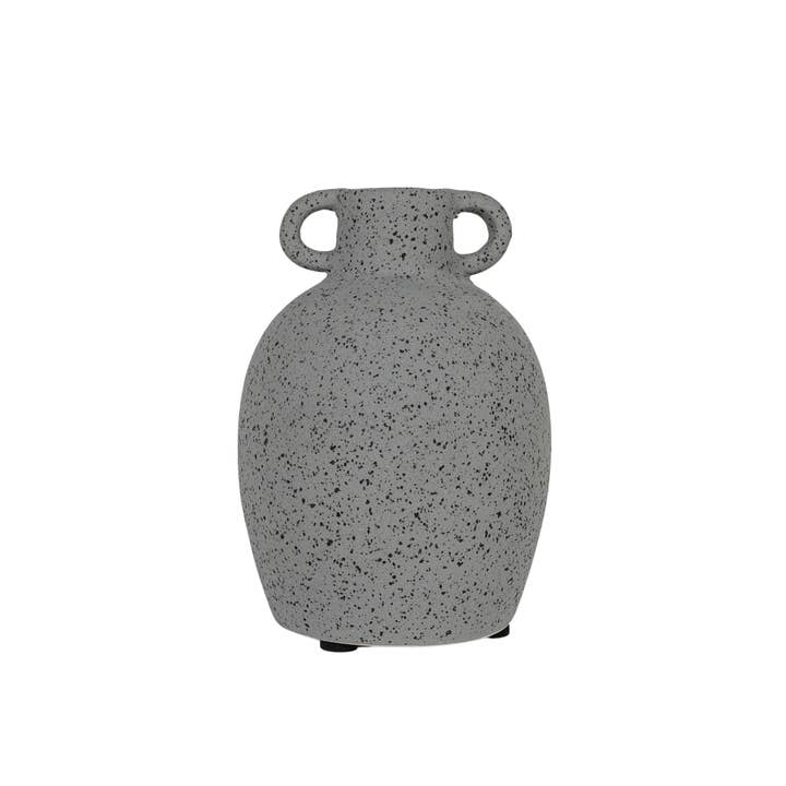 Foreside Home & Garden - Wholesale Vase - SALE - Shaw Textured Black Ceramic Vase