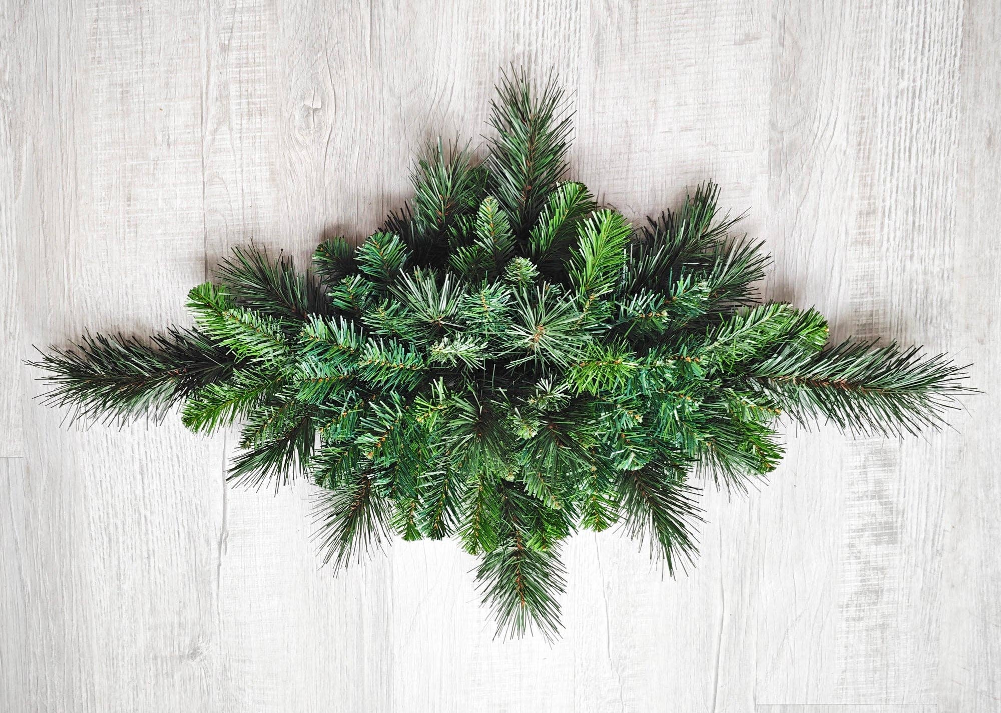 ES Essentials - Wholesale Artificial Plant - Deluxe Evergreen Swag 32" 76 Tips0