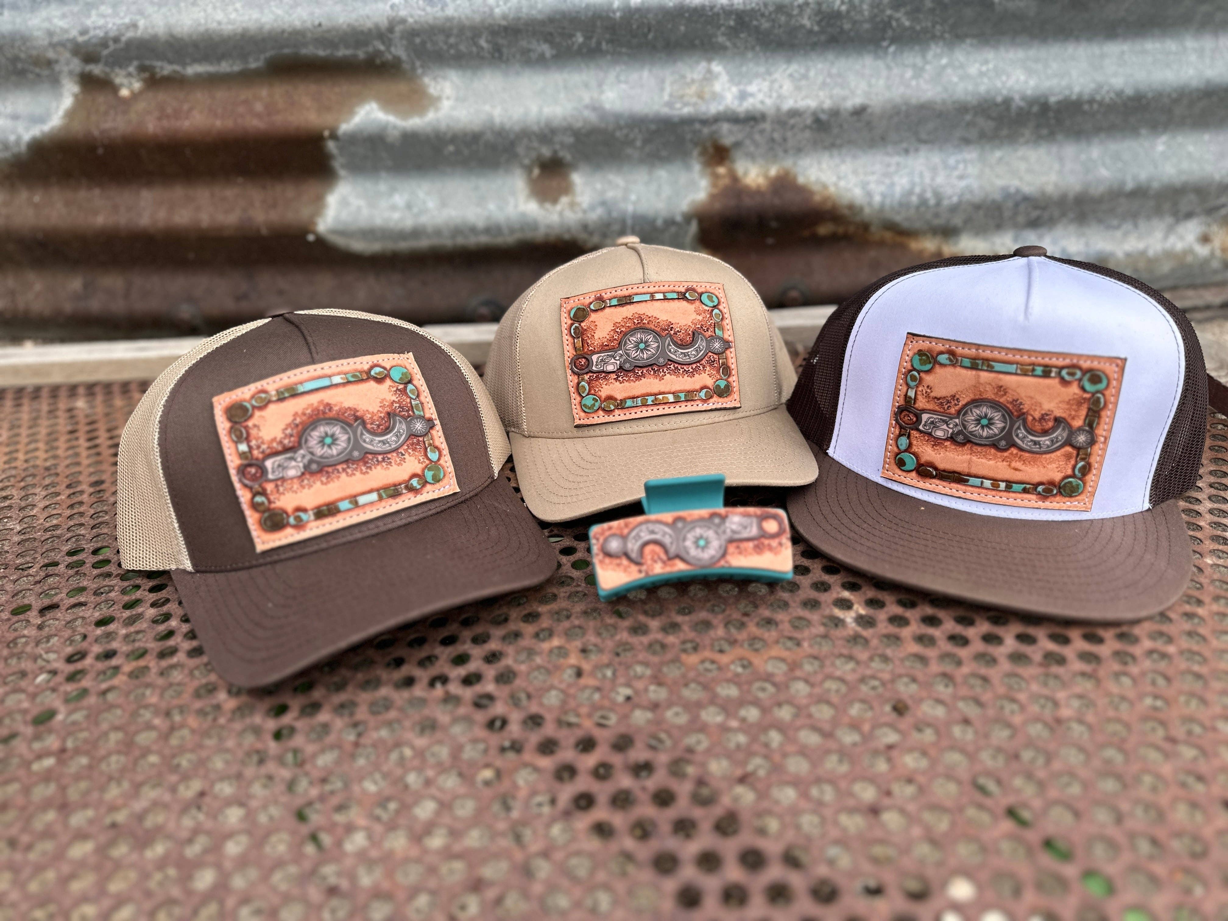 The Rodeo Rose - Wholesale Hair Clip - Women's - Bridle Bit Tooled Hairclip Large2