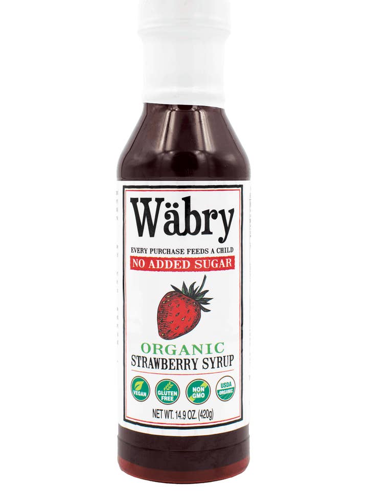 Strawberry Syrup (No Sugar Added) for wholesale by Wabry Organic Syrups