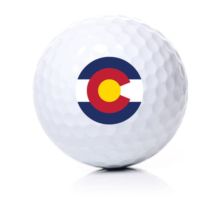 Colorado Flag Novelty Golf Ball for wholesale by Snow Business USA