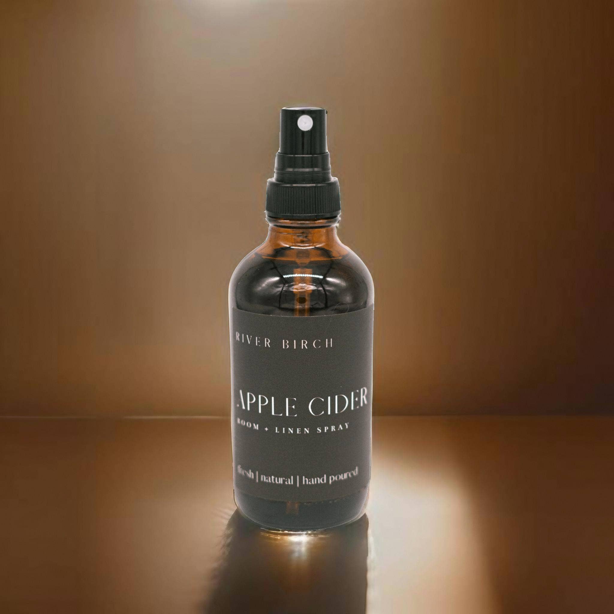 River Birch Candles - Wholesale Room & Linen Spray - Apple Cider - 4 oz Amber Glass Room + Linen Spray1