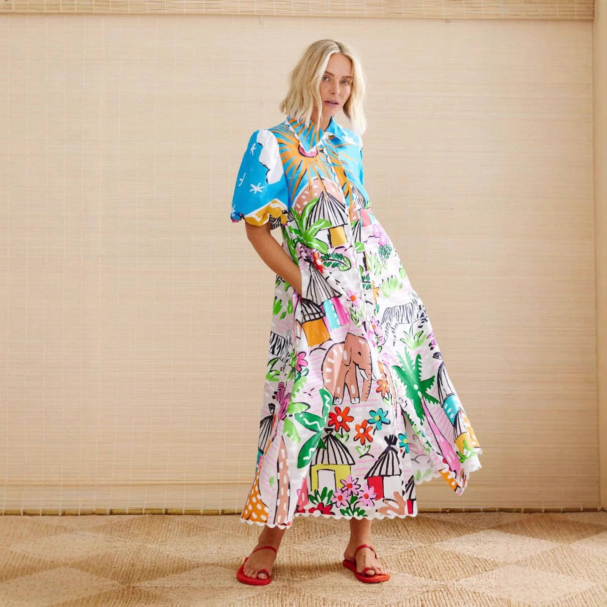 Pattern 2025 NEW Linen Print Dress EuroStyle for Beyond  for wholesale on Faire10