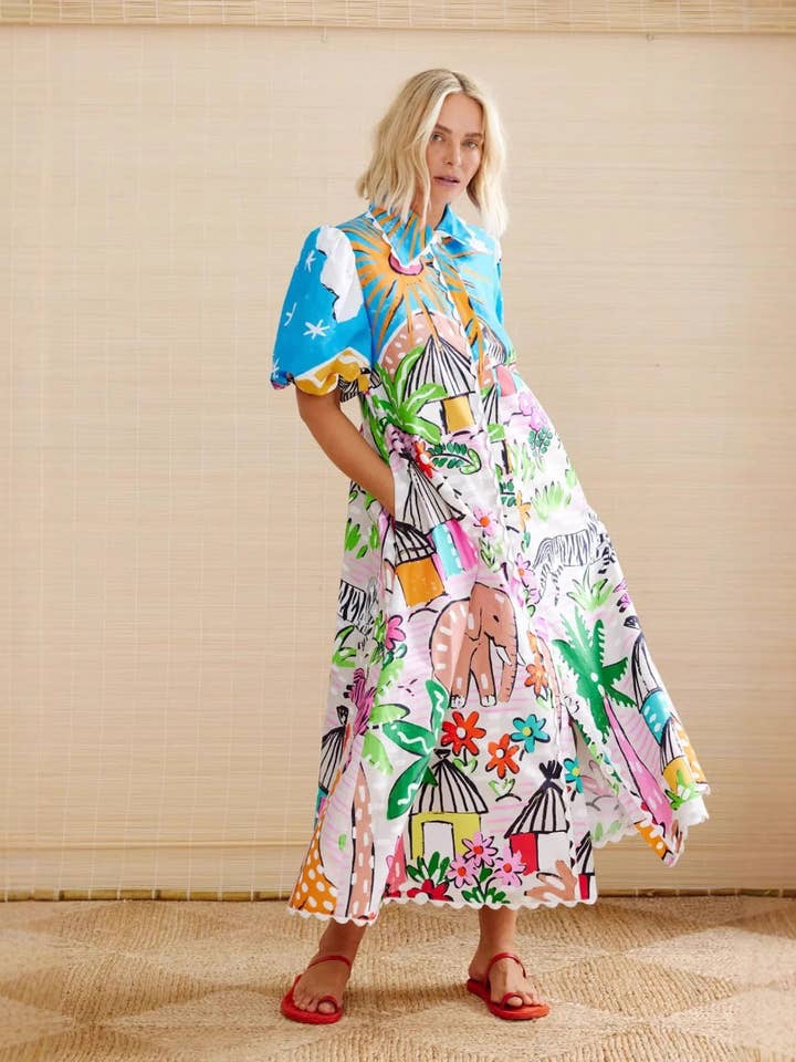 Pattern 2025 NEW Linen Print Dress EuroStyle for Beyond for wholesale on Faire10