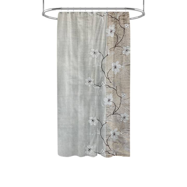 2626 Designs – wholesale Duschdraperi – Magnolia Vin Tyg Duschdraperi