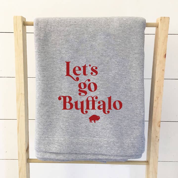 Perfect Day Print Co - Wholesale Throw Blanket - Buffalo Bills Throw Blanket - Lets Go Buffalo