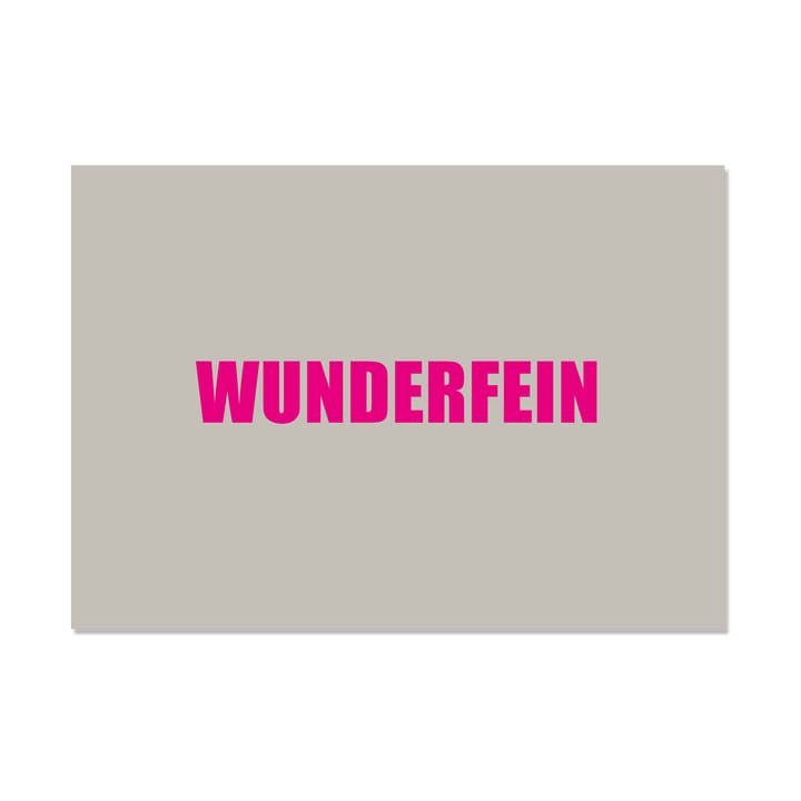 Wunderfein crosswise postcard for wholesale by Langelütje