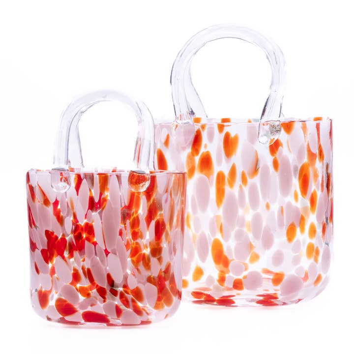 The Glass House Wholesale Interiors Ltd. - Wholesale Vase - Â Handbag Vase: Cherry BlushÂ