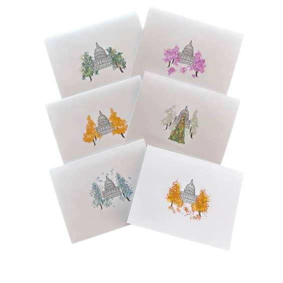 Capitol Hill/Washington, D.C. Notizkarten - Set mit 6 Stück für den Großhandel von Capitol Hill Calligraphy & Design