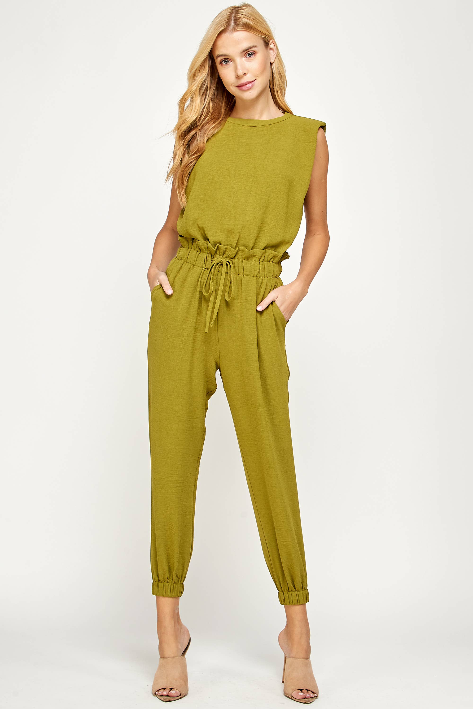 Strut & Bolt – wholesale Jumpsuit – Women's – Shoulder Muscle Padded Sleeveless Jogging Jumpsuit18